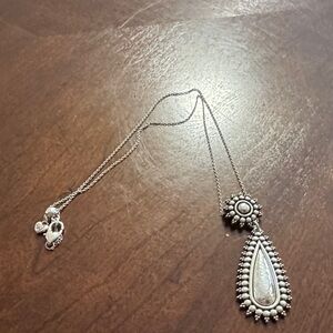 NWOT Brighton Silver Teardrop Necklace with 18 inch length chain